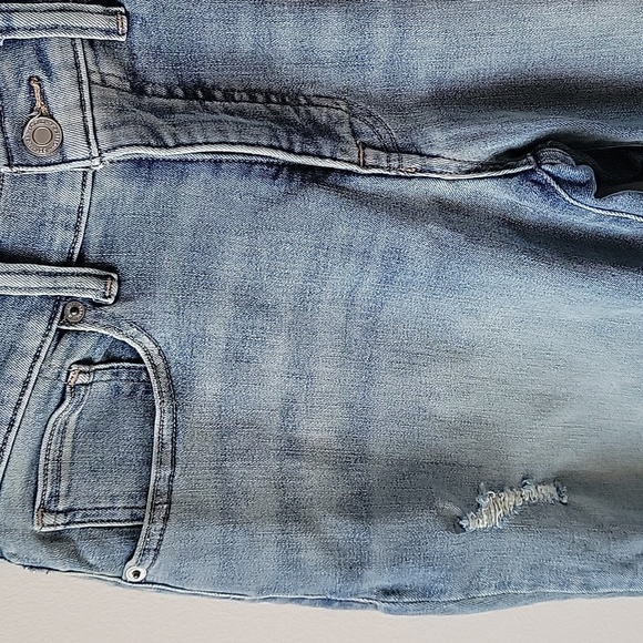 Lucky Brand Mid Rise Skinny Ava Denim Jeans Women Sz 10/30 Distressed Light Blue - Picture 9 of 12